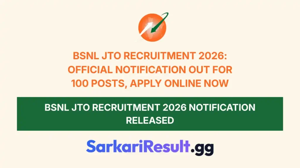 BSNL JTO Recruitment 2026_result