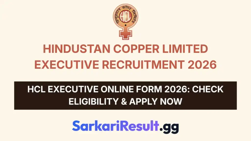 HCL Executive Online Form 2026 Check Eligibility & Apply Now_result
