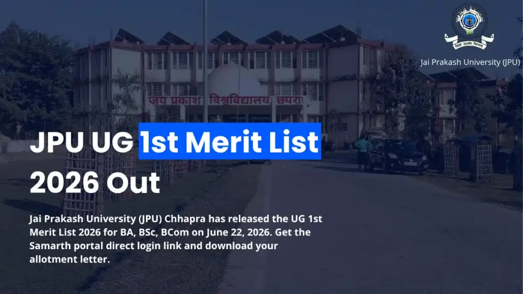 JPU UG 1st Merit List 2026 Out, Download Allotment Letter @ jpvadm.samarth.edu.in_result
