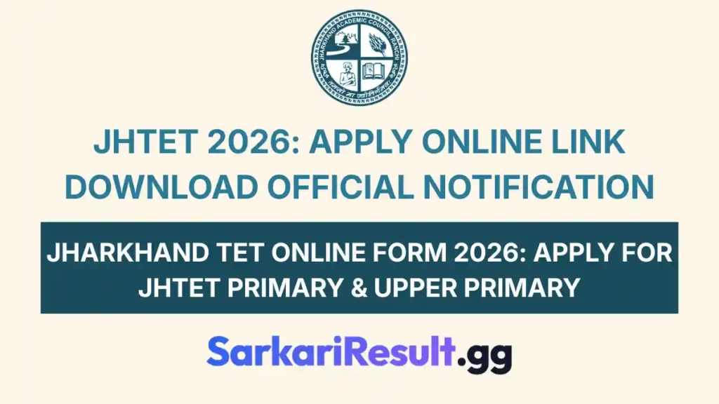 Jharkhand TET Online Form 2026 Apply for JHTET Primary & Upper Primary(1)_result