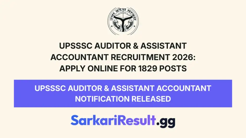 UPSSSC Auditor & Assistant Accountant Recruitment 2026_result