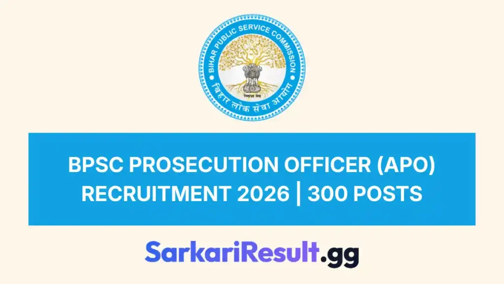 BPSC Prosecution Officer (APO) 2026