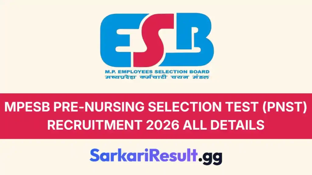 MPESB Pre-Nursing Selection Test (PNST) 2026