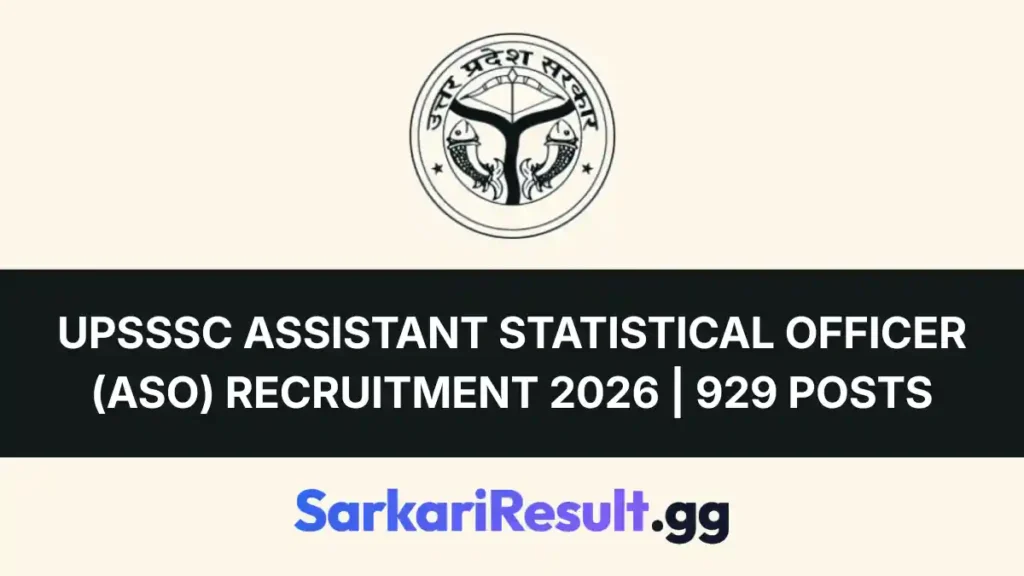 UPSSSC ASO Recruitment 2026